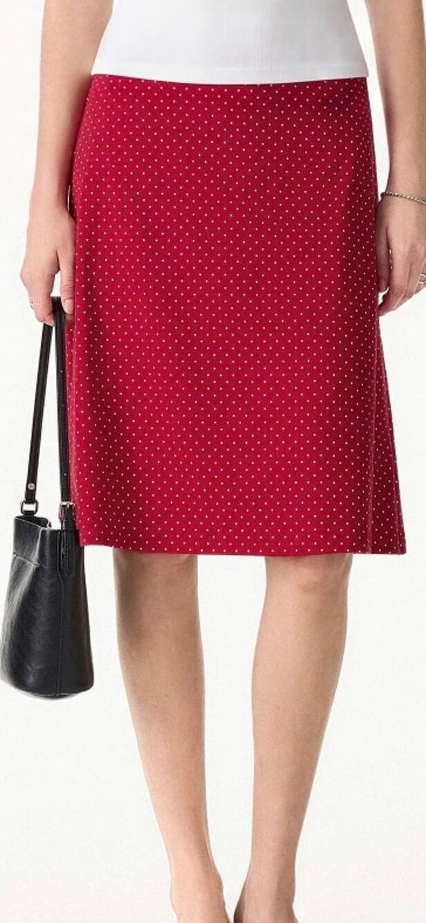 New OGL Stretch Cotton Polka Dot A-Line Flare Skirt Limited Edition Small